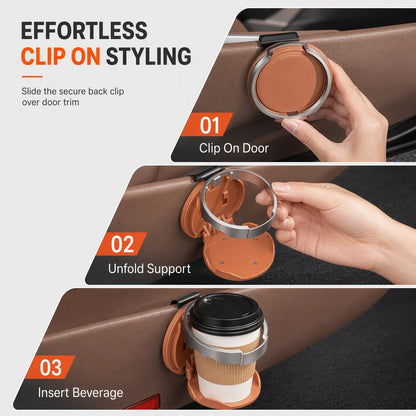 🚗Foldable Car Door Cup Holder with Space-Saving Design