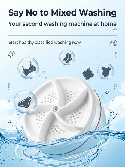 🌀Portable Turbo Washer for Small Laundry & Dishes