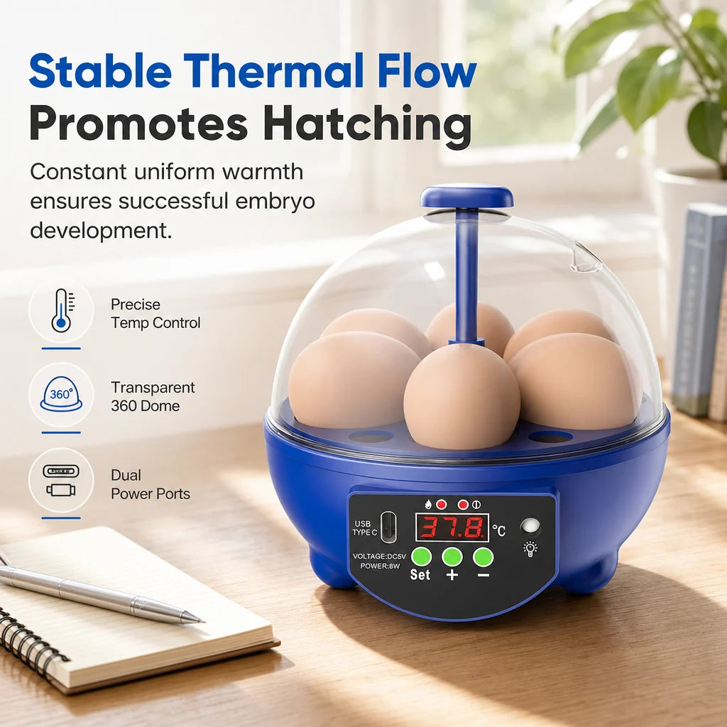 Mini USB Automatic Egg Incubator with Auto Egg Turning – Home Chick Hatching Machine