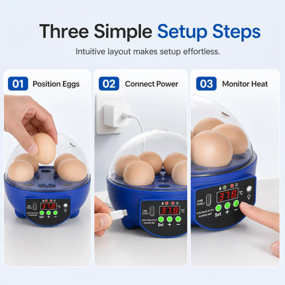 Mini USB Automatic Egg Incubator with Auto Egg Turning – Home Chick Hatching Machine