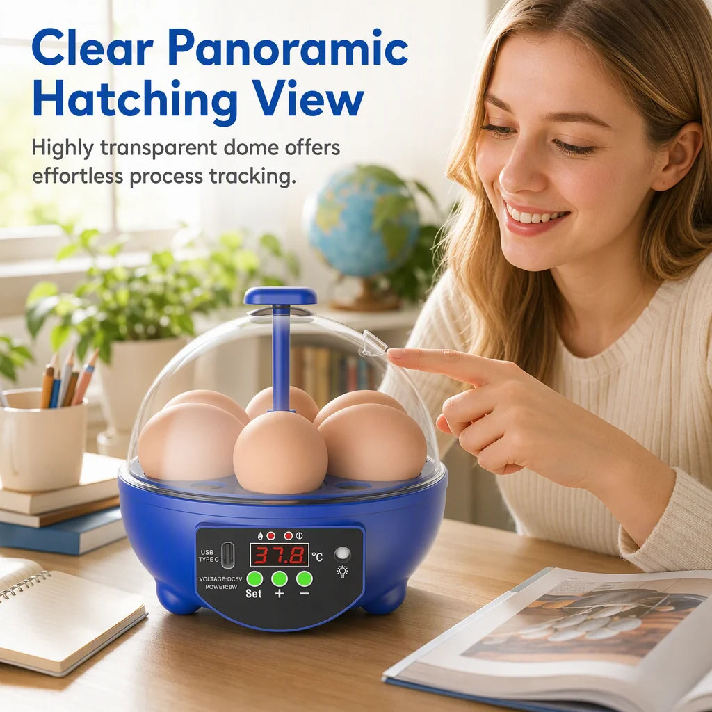 Mini USB Automatic Egg Incubator with Auto Egg Turning – Home Chick Hatching Machine