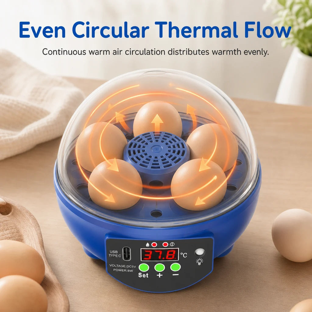 Mini USB Automatic Egg Incubator with Auto Egg Turning – Home Chick Hatching Machine
