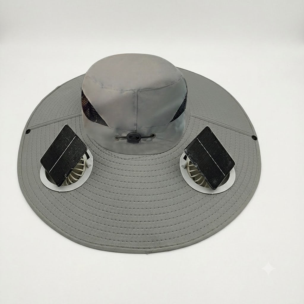 Solar Fan Outdoor Fishing Hat - Sun Protection & Cooling