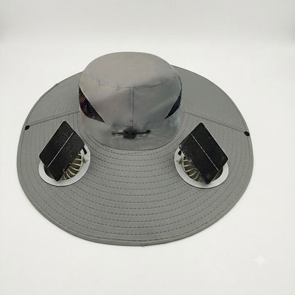 Solar Fan Outdoor Fishing Hat - Sun Protection & Cooling