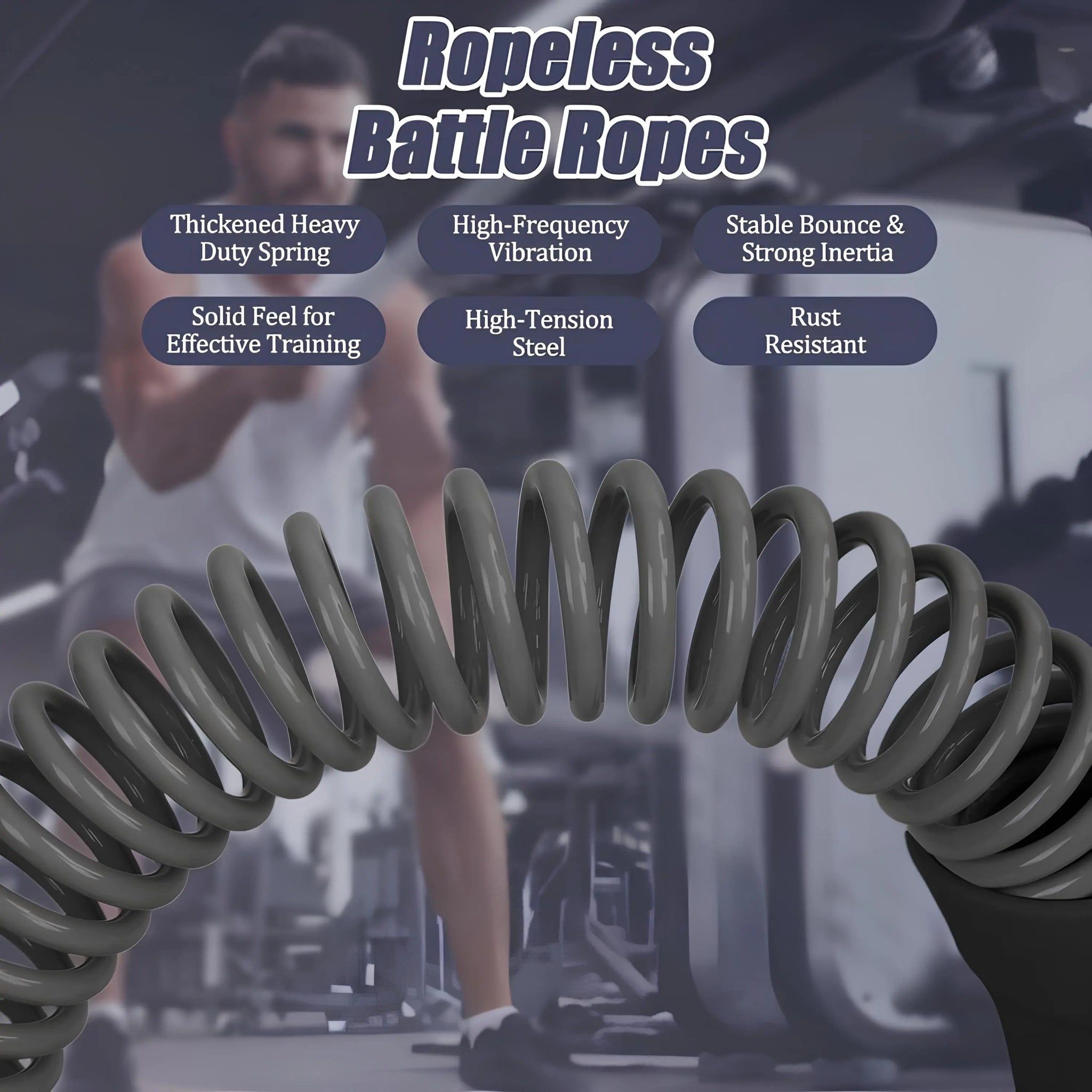 Last Day Sale🛩️/Weighted Cordless Battle Ropes for Home Gym Training