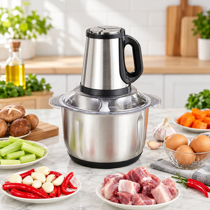 3-Speed Electric Meat Grinder & Vegetable Chopper – Multi-Purpose Food Processor