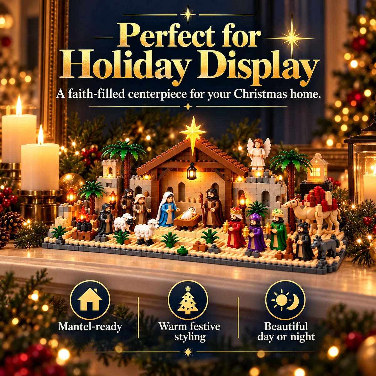 🎄 24-Day Christmas Building Block Advent Calendar – Daily Mini Builds & Festive Display 🎁