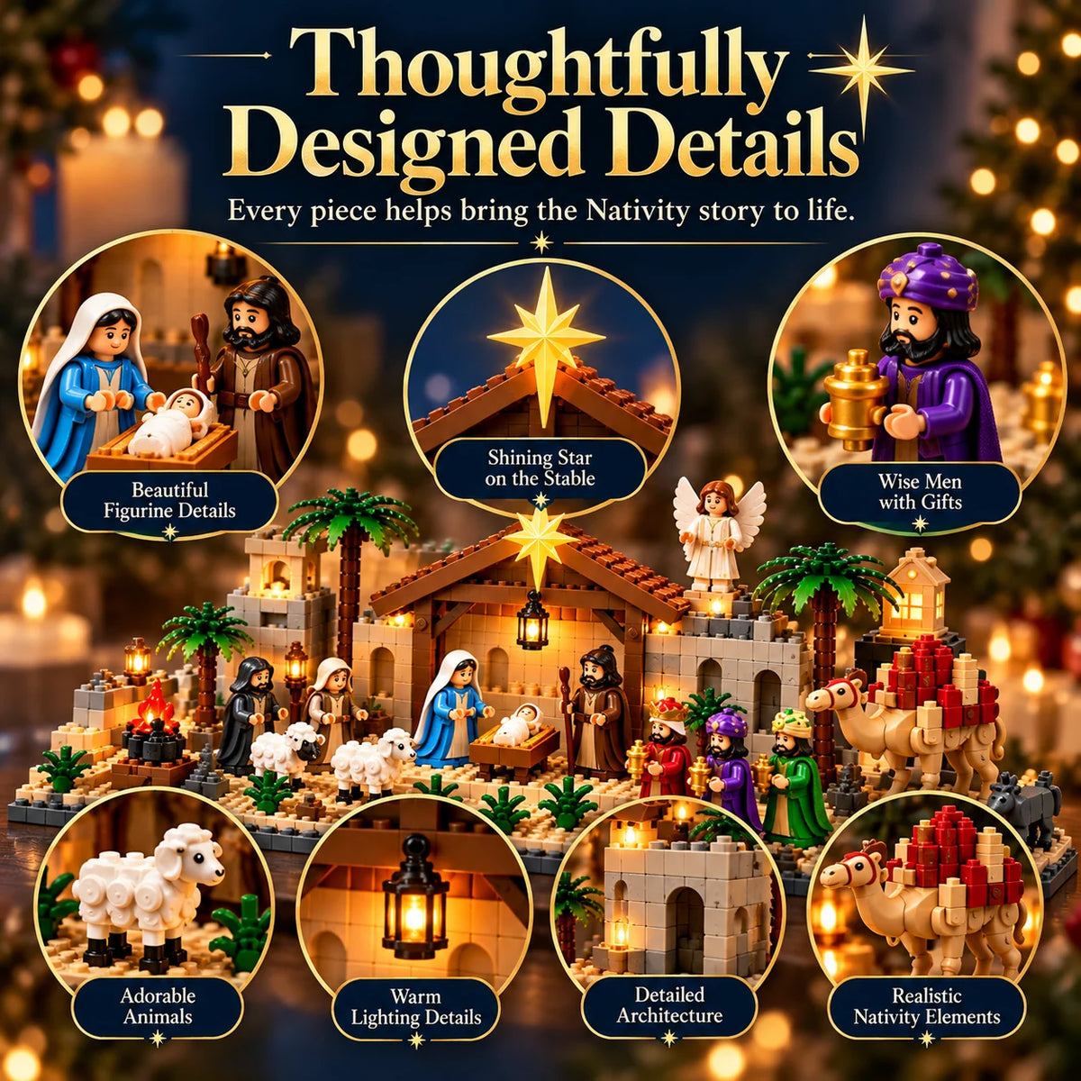🎄 24-Day Christmas Building Block Advent Calendar – Daily Mini Builds & Festive Display 🎁