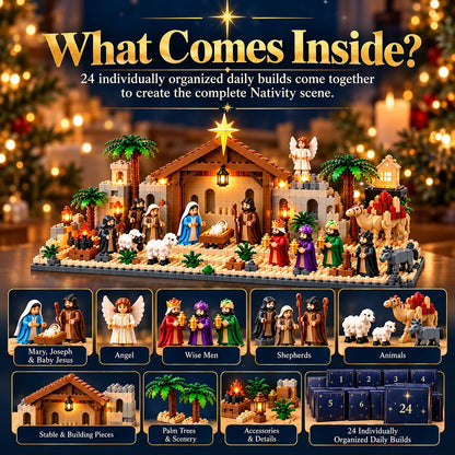 🎄 24-Day Christmas Building Block Advent Calendar – Daily Mini Builds & Festive Display 🎁
