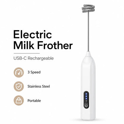 ⚡️3-Speed Rechargeable Milk Frother