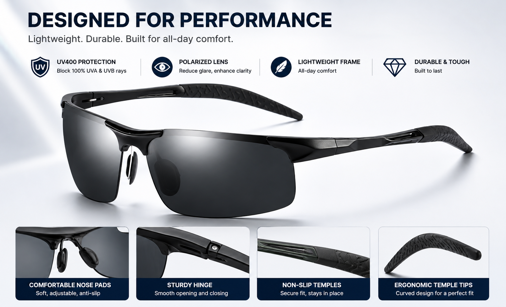 🎉2026 Hot Sale🎁New-Photochromic Sunglasses with Anti-glare Polarized Lens