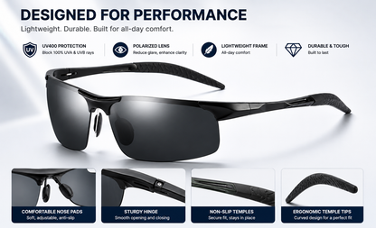 🎉2026 Hot Sale🎁New-Photochromic Sunglasses with Anti-glare Polarized Lens
