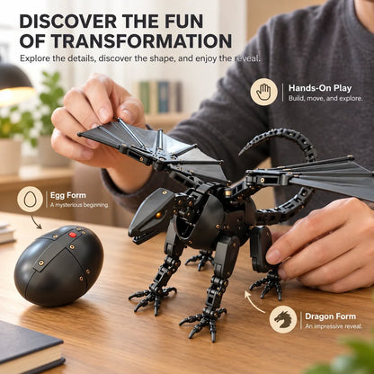 🥚2-in-1 Transforming Mechanical Egg – Dragon, Phoenix & Winged Unicorn