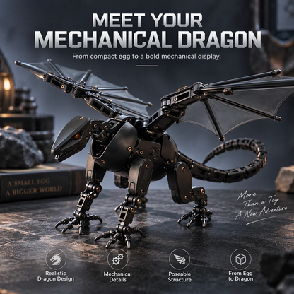 🥚2-in-1 Transforming Mechanical Egg – Dragon, Phoenix & Winged Unicorn