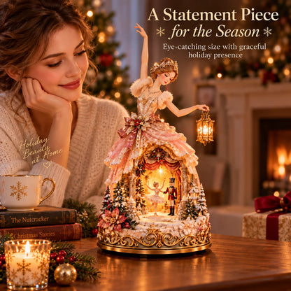 🔥LAST DAY 49% OFF 🩰  Winter Ballerina Story Lamp – Lighted Nutcracker Christmas Tabletop Decor