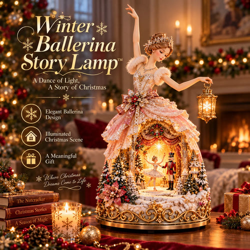 🔥LAST DAY 49% OFF 🩰  Winter Ballerina Story Lamp – Lighted Nutcracker Christmas Tabletop Decor