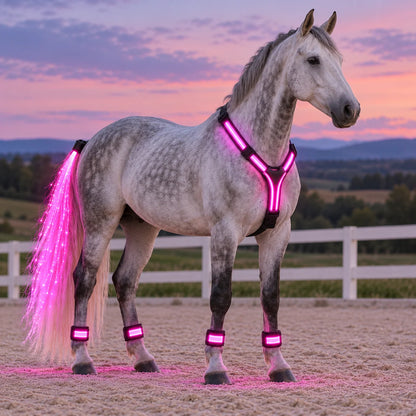 🌈🐎 Ride in Color LED Horse Light Set – Colorful Night Riding Accessories
