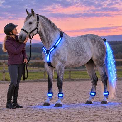 🌈🐎 Ride in Color LED Horse Light Set – Colorful Night Riding Accessories