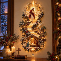 ✨ Last Day – 50% Off!✨ Jesus Light Of Heaven Christmas Wall Hanging✝️ 15061