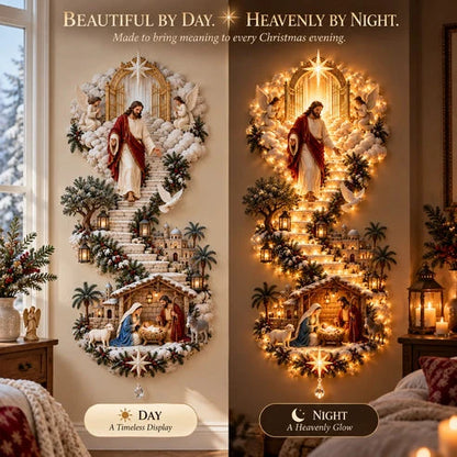 ✨ Last Day – 50% Off!✨ Jesus Light Of Heaven Christmas Wall Hanging✝️