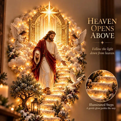 ✨ Last Day – 50% Off!✨ Jesus Light Of Heaven Christmas Wall Hanging✝️