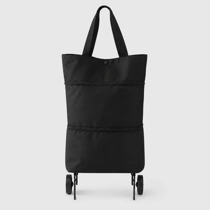 Foldable Grocery Shopping Bag with Wheels – Reusable Rolling Shopping Tote