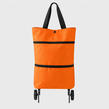Foldable Grocery Shopping Bag with Wheels – Reusable Rolling Shopping Tote