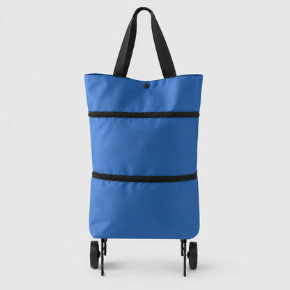 Foldable Grocery Shopping Bag with Wheels – Reusable Rolling Shopping Tote