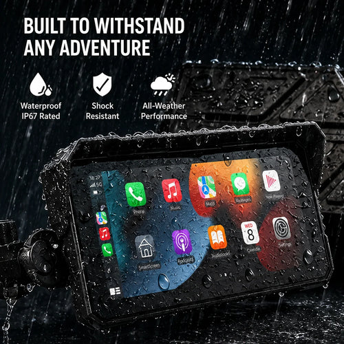Motorcycle Smart Display – Full HD Touchscreen with Navigation & Bluetooth