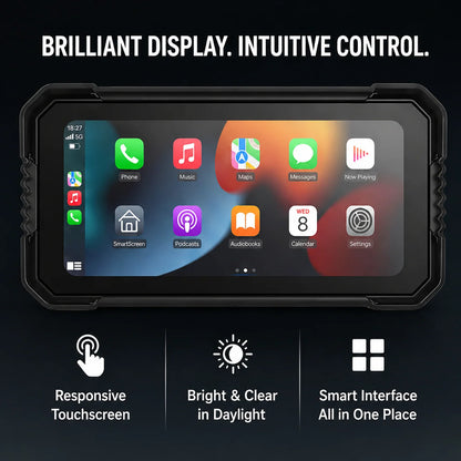 Motorcycle Smart Display – Full HD Touchscreen with Navigation & Bluetooth