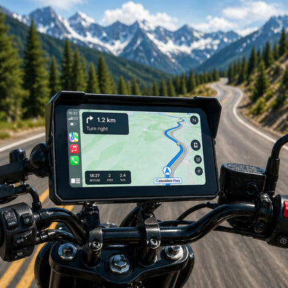 Motorcycle Smart Display – Full HD Touchscreen with Navigation & Bluetooth