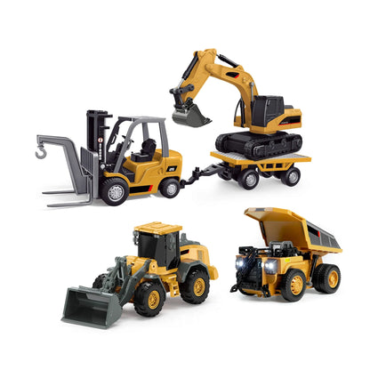 🚜 4-in-1 RC Construction Vehicle Set – Excavator, Dump Truck, Forklift & Bulldozer