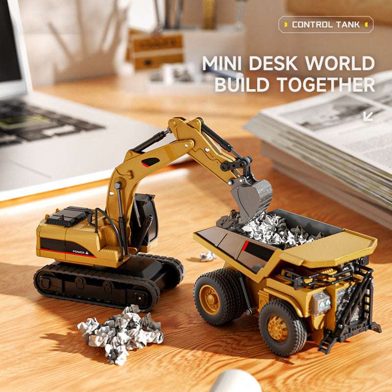 🚜 4-in-1 RC Construction Vehicle Set – Excavator, Dump Truck, Forklift & Bulldozer
