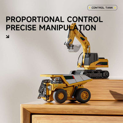 🚜 4-in-1 RC Construction Vehicle Set – Excavator, Dump Truck, Forklift & Bulldozer