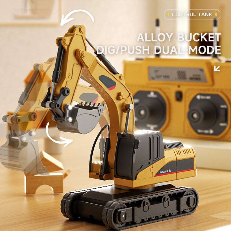 🚜 4-in-1 RC Construction Vehicle Set – Excavator, Dump Truck, Forklift & Bulldozer