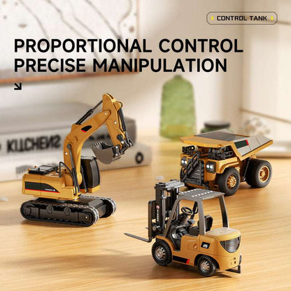 🚜 4-in-1 RC Construction Vehicle Set – Excavator, Dump Truck, Forklift & Bulldozer
