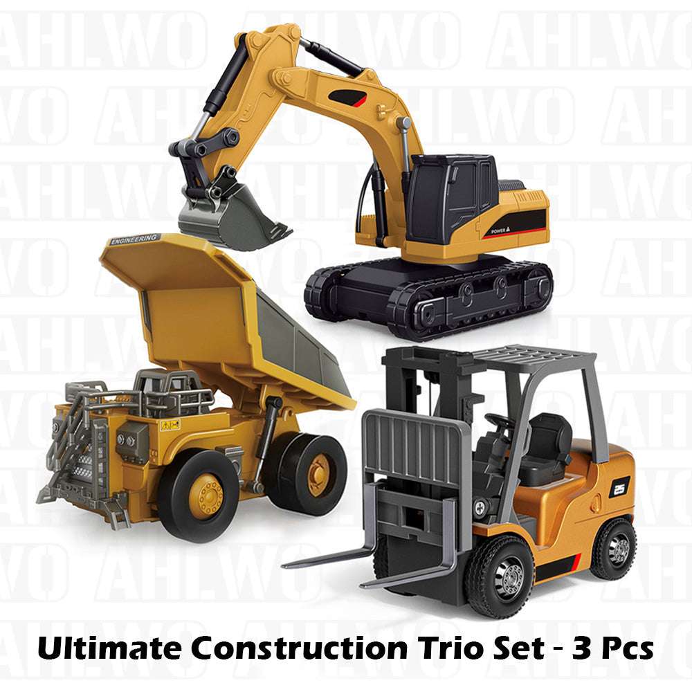 🚜 4-in-1 RC Construction Vehicle Set – Excavator, Dump Truck, Forklift & Bulldozer