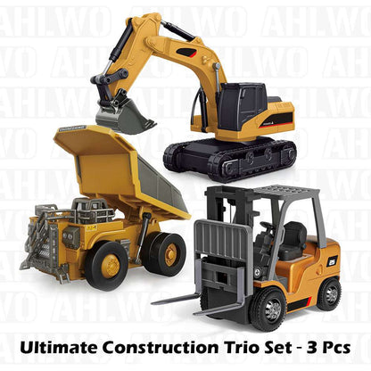 🚜 4-in-1 RC Construction Vehicle Set – Excavator, Dump Truck, Forklift & Bulldozer