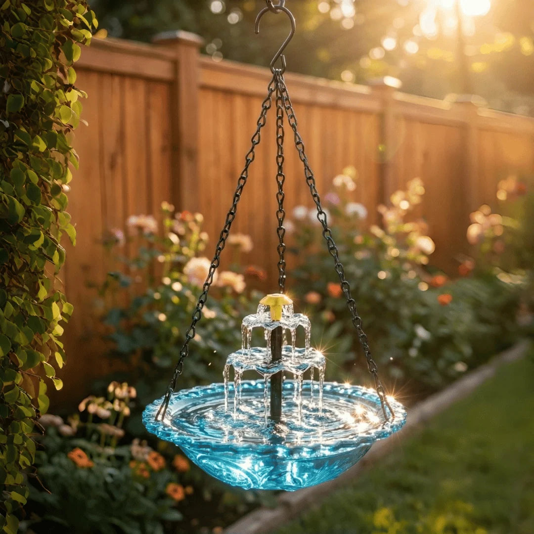 🐦Solar Cascade Hanging Bird Bath Fountain
