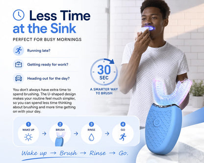 U-Shaped Automatic Electric Toothbrush – Hands-Free Rechargeable Oral Care