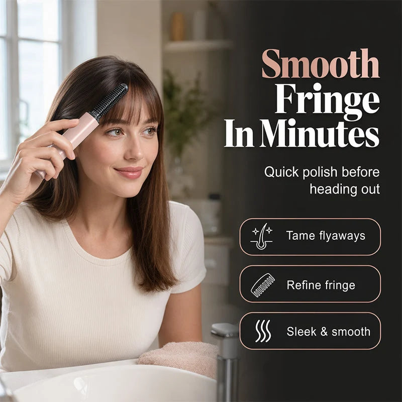 ✨ Portable Cordless Heated Bang Styling Comb – Mini Hair Straightening & Touch-Up Tool