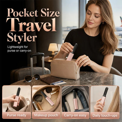 ✨ Portable Cordless Heated Bang Styling Comb – Mini Hair Straightening & Touch-Up Tool