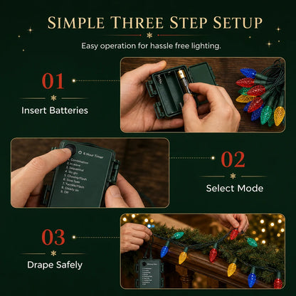 Battery-Operated Strawberry String Lights with 8 Lighting Modes