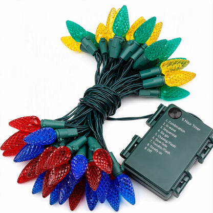 Battery-Operated Strawberry String Lights with 8 Lighting Modes