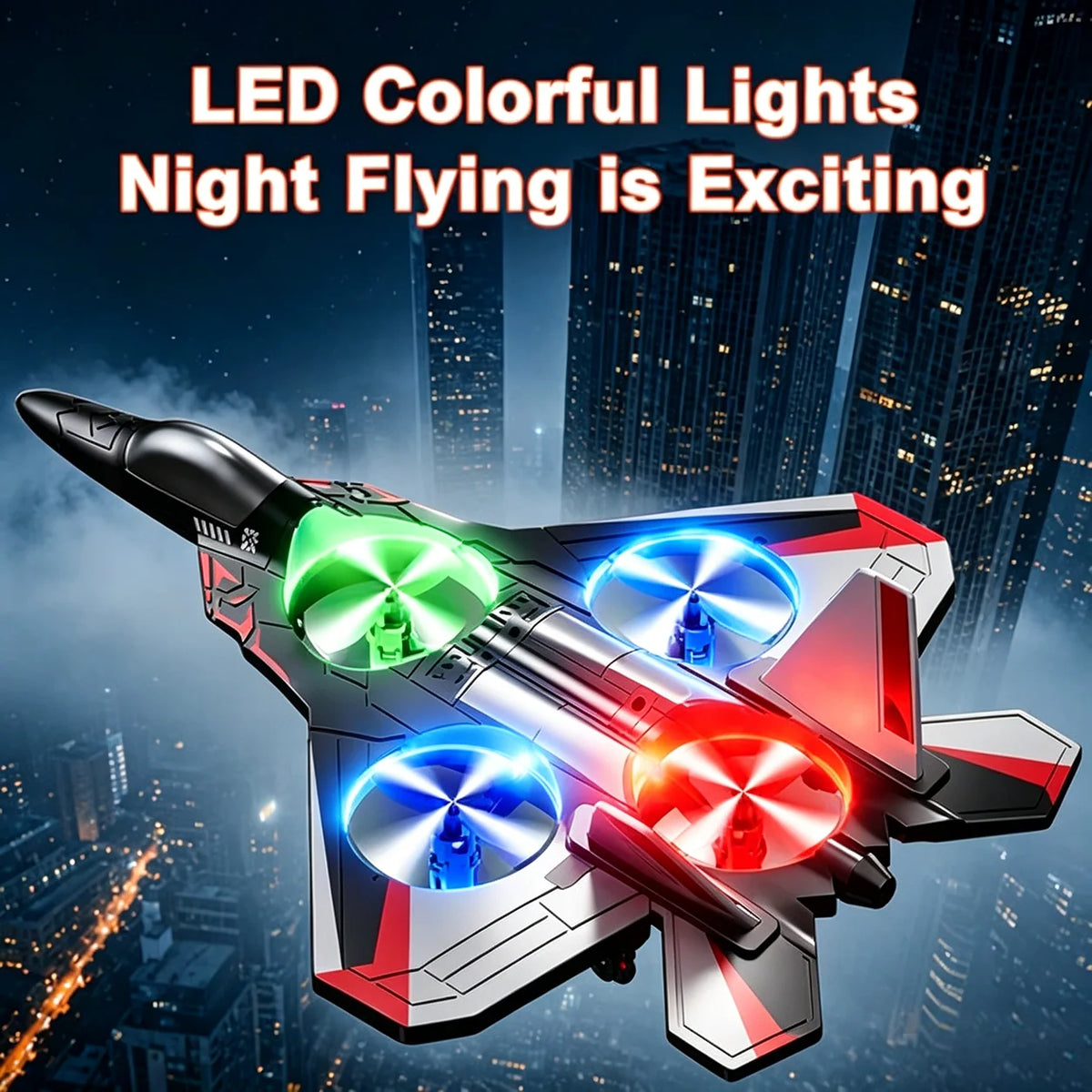 ✈️Kids RC flying toy, durable EVA foam fighter jet with multiple flying modes