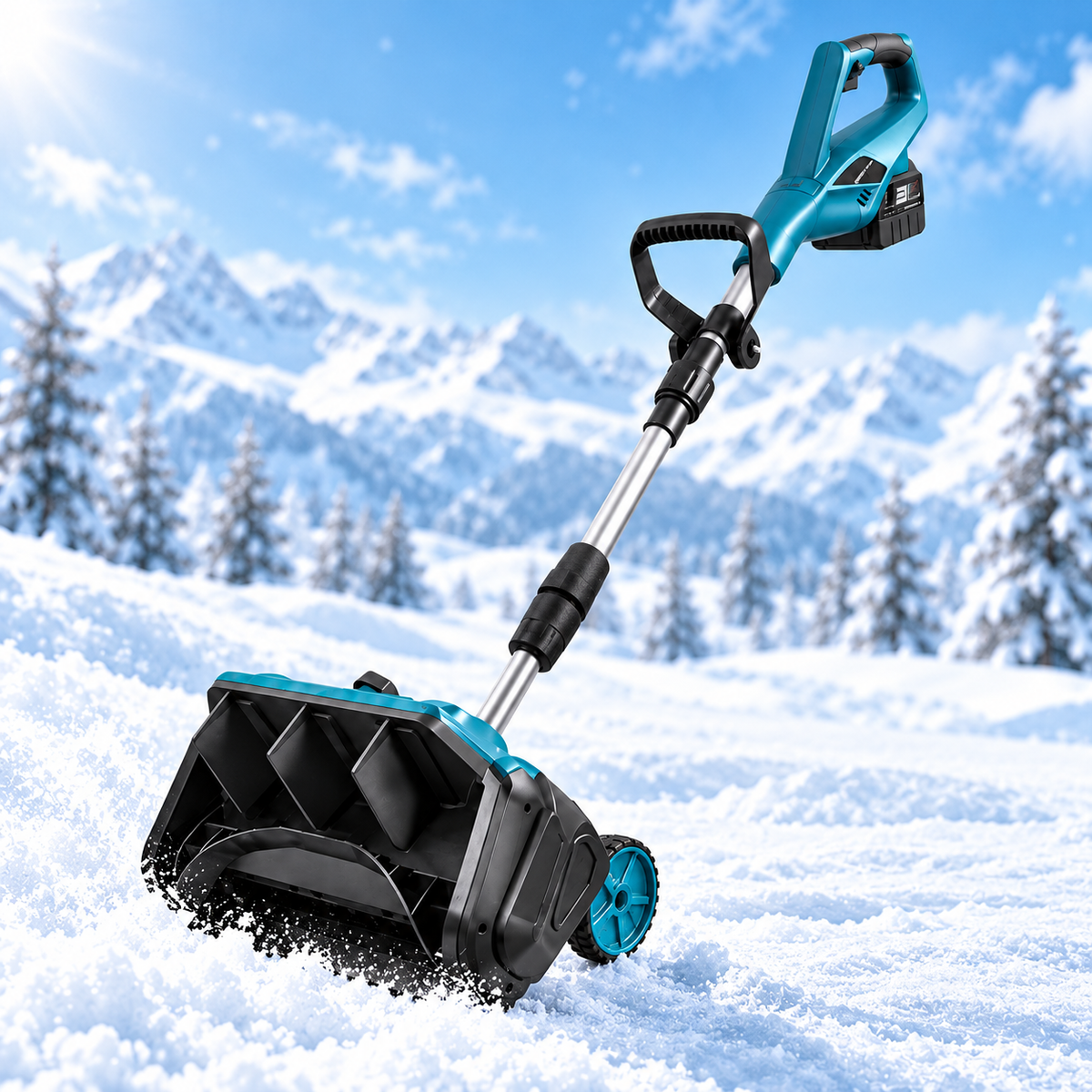 Brushless Cordless Snow Shovel Foldable with Wheels | For Makita 18V Battery