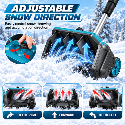 Brushless Cordless Snow Shovel Foldable with Wheels | For Makita 18V Battery