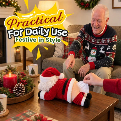 🎅 Funny Santa Butt Tissue Box Holder – Hilarious Christmas Plush Decor & Novelty Gift
