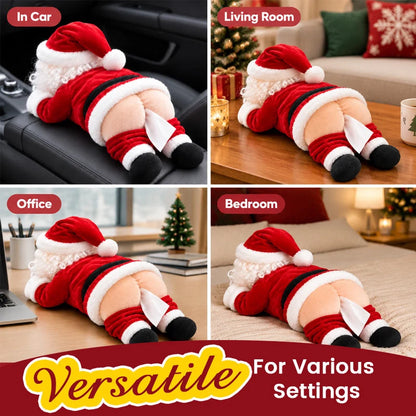 🎅Funny Santa Tissue Box – Novelty Christmas Tissue Holder
