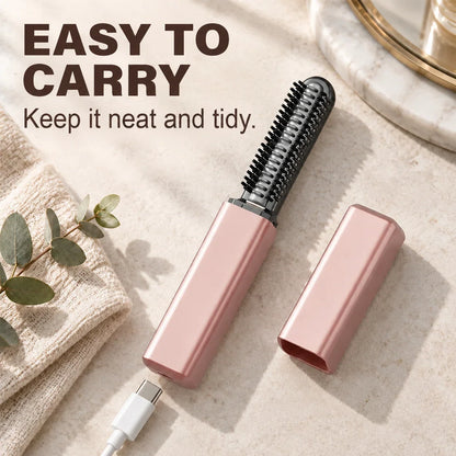 ✨ Compact Wireless Hot Comb – Handy Bang Styling Companion!❤️